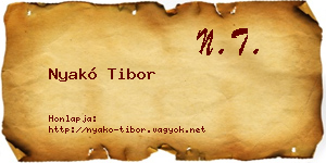 Nyakó Tibor névjegykártya